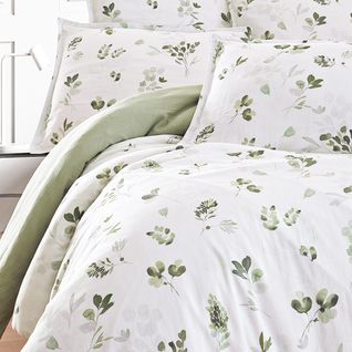 Parure Housse De Couette Gaze De Coton + 2 Taies 50x70 Cm  200x200 Cm Lola Loft