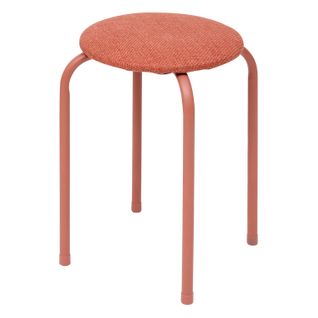 Tabouret D'appoint En Métal Et Tissu Chiné Flexy - Sienne