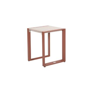 Table D'appoint De Jardin Carré En Aluminium Allure - Acajou