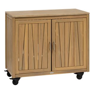 Cuisine D'extérieur En Acacia Et Aluminium 2 Portes Magma - Marron