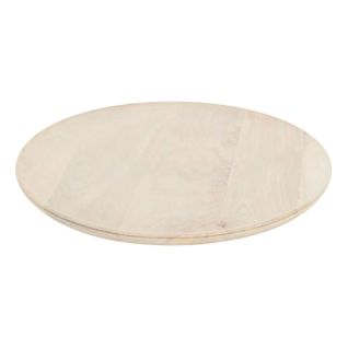 Assiette De Présentation En Bois "ward" 37cm Beige