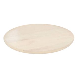 Assiette De Présentation En Bois "ward" 30cm Beige