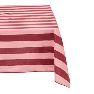 Nappe à Rayures "chéri" 150x250cm Rouge
