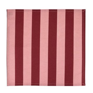 Lot De 4 Serviettes De Table "chéri" 40x40cm Rouge