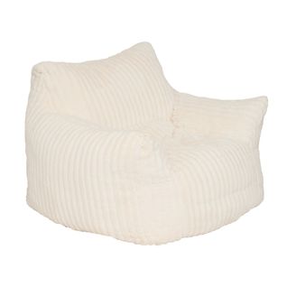 Fauteuil XL Velours Côtelé Blanc Muzi