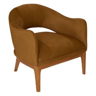 Fauteuil Velours Libor - Marron