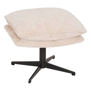 Pouf Repose Pied Stelan Tissu Chenille Argile