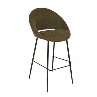 Tabouret De Bar Amago Haut Tissu Vert Cèdre