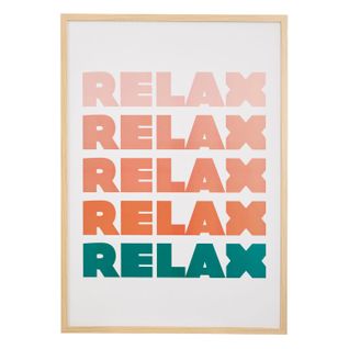Affiche Encadrée Relax - 50 X 70 Cm - Corail