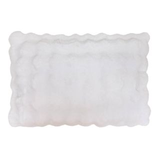 Coussin Effet Fourrure 3d "zephy" 50x80cm Blanc