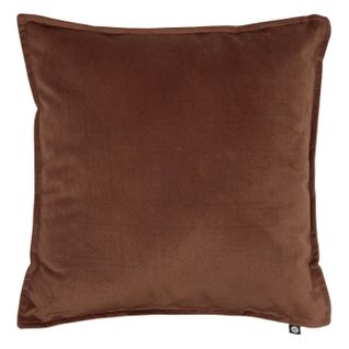 Coussin Déco Uni "lilou" 45x45cm Marron Tonka
