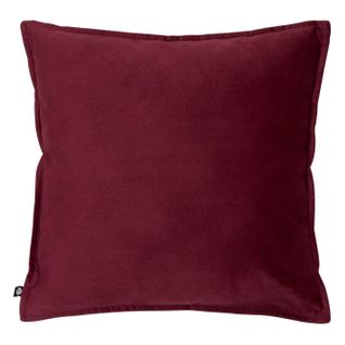 Coussin Déco Uni "lilou" 45x45cm Rouge Grenat