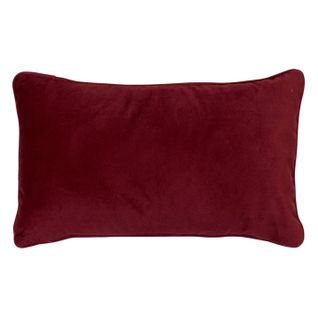 Coussin Déco Uni "lilou" 30x50cm Rouge Grenat