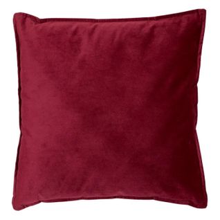 Coussin Déco Uni "lilou" 55x55cm Rouge Grenat