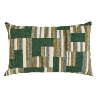 Coussin Déco En Jacquard Chenillé "calix" 30x50cm Kaki