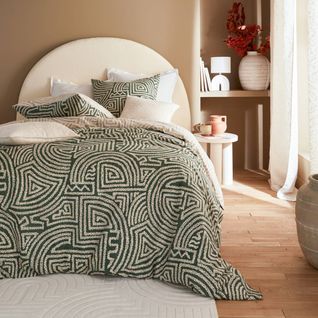 Parure De Lit Imprimée Naya Vert 240x220cm