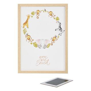 Coffret Cadre à Empreintes 31,6x22,6cm Avec Tampon Encreur Jungle