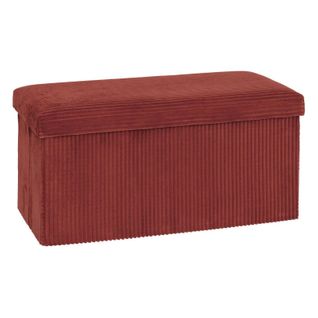 Pouf Pliant Double Arum Côtelé 76 X 38 Cm Ambre
