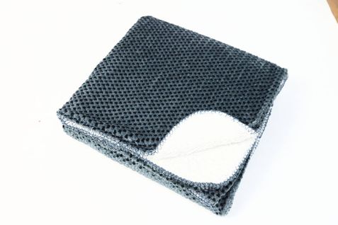 Plaid Flanelle Effet Sherpa Lyno Bleu 170x130cm