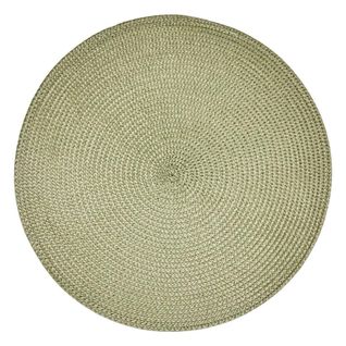 Set De Table Rond "tressé" 38cm Vert Olive