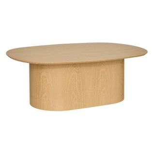 Table Basse Ovale En Bois Lee - Beige