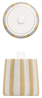 Pot à cotons STRIO Blanc / Jaune