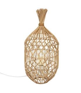 Lampe à Poser En Rotin Naturel H 55 Cm