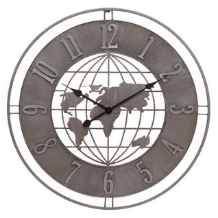 Horloge Métal Monde Isac D68 Atmosphera