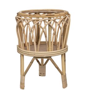 Cache-pot  En Rotin D. 27 X H. 39 Cm
