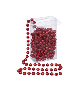Guirlande De Noël Perle Rouge 10 Mm X 5 M