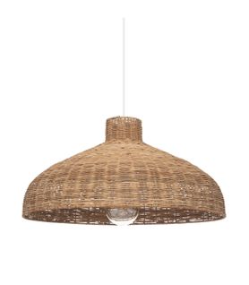 Luminaire Suspension En Rotin Et Métal D 58 Cm