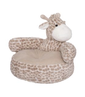 Fauteuil Girafe Fourrure Beige 48 X 42 X 45 Cm