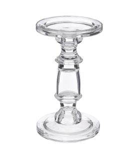 Bougeoir Chandelier En Verre H 19 Cm