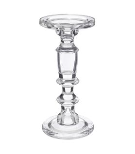 Bougeoir Chandelier En Verre H 24.5 Cm