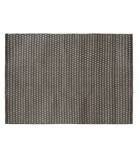 Tapis Extérieur Ou Intérieur En Polypropylène Gris Tissé Croisillons 120 X 170 Cm