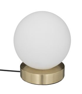 Lampe à Poser En Verre Et Métal Doré D 15 Cm