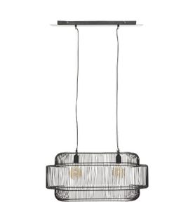 Luminaire Suspension En Métal Filaire Noir L 33.5 X P 33 Cm