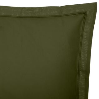 Taie D'oreiller En Coton Vert Kaki 50 X 70 Cm
