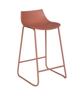 Tabouret De Bar Terracotta Pieds En Métal H 82 Cm