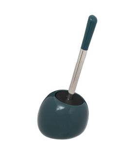 Brosse Wc Avec Support En Céramique Bleu Pétrole