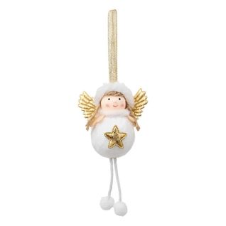 Sujet De Noël "ange" 16cm Blanc