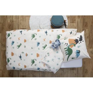 Parure De Lit Réversible Enfant Motifs Dinosaures - 140 X 200 Cm
