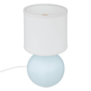 Lampe Boule En Métal H24,7cm Bleu Clair