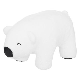 Pouf "ours Polaire" En Bois 33x60cm Blanc
