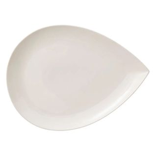 Assiette De Présentation "goutte" 40cm Blanc