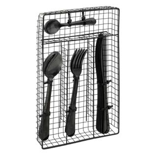 Ménagère 24 Pièces Avec Rack "shadow" 30cm Noir