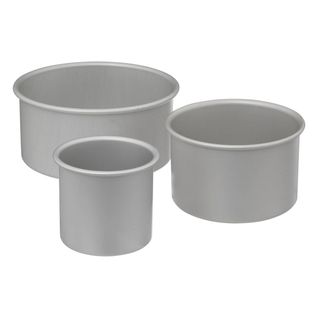 Lot 3 Moules à Gâteaux Bord Haut En Aluminium