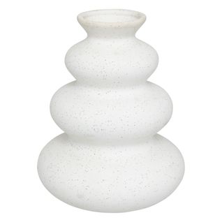 Vase céramique sablée H. 20 cm OLME Blanc