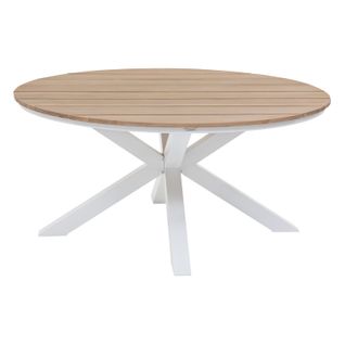 Table Extérieure Ronde 4 Personnes Blanc Oriengo Hespéride