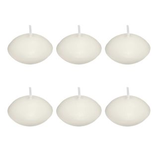 Lot De 6 Bougies Flottantes "many" 4,5cm Blanc